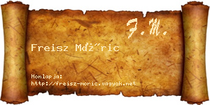 Freisz Móric névjegykártya